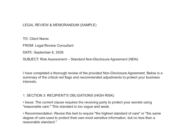 review contracts and provide legal document support